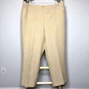 Alfred Dunner Classic Fit Elastic, Tan Sz 18Pants